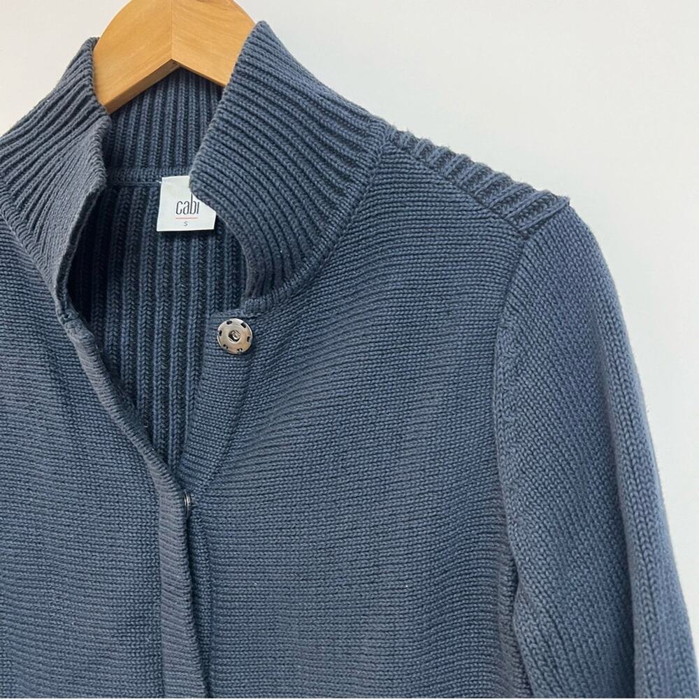 Cabi Pursuit Cardigan Lady Jacket Navy Blue Knit Sweater Small #3523 - Picture 6 of 11